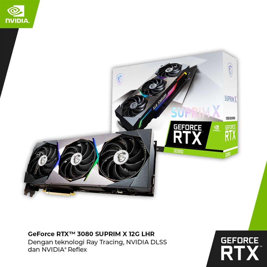 MSI GeForce RTX 3080 SUPRIM X 12G LHR | GeForce RTX 3080 12GB GDDR6X