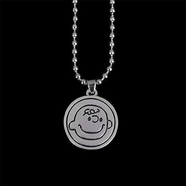 19107Toddler Snoopy Cute Necklace，Charlie Lucy Round Bracelet Necklace