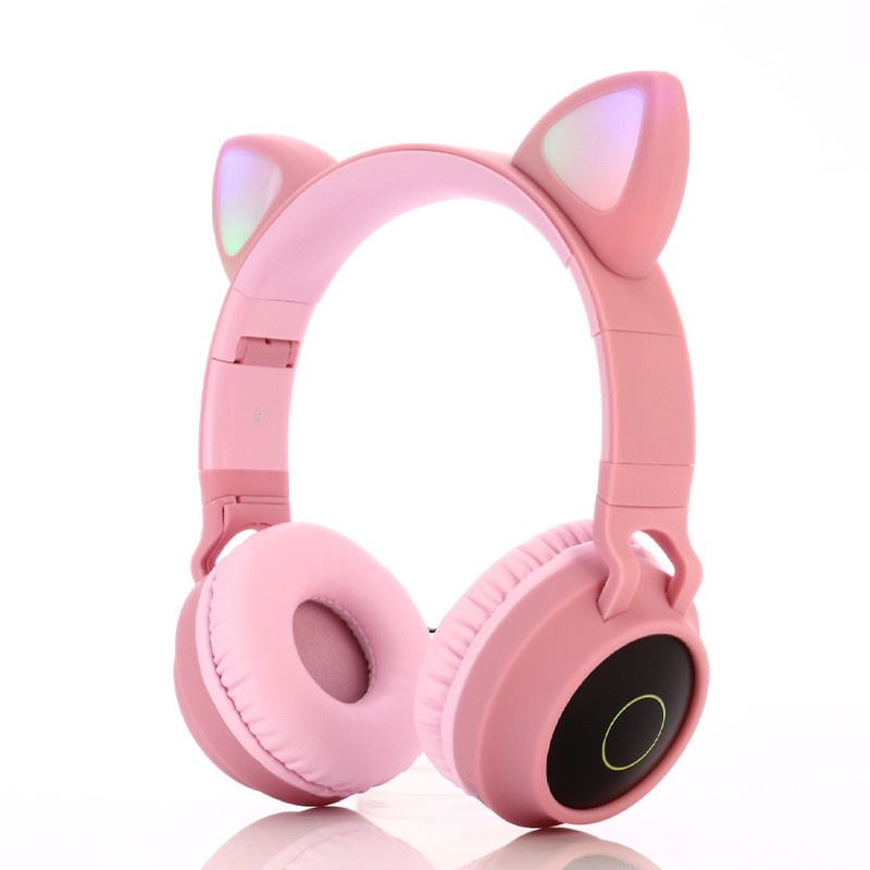 Cat Ear Headphones Wireless Bluetooth Headset LED / Headphone lucu ada Lampu BT-028C