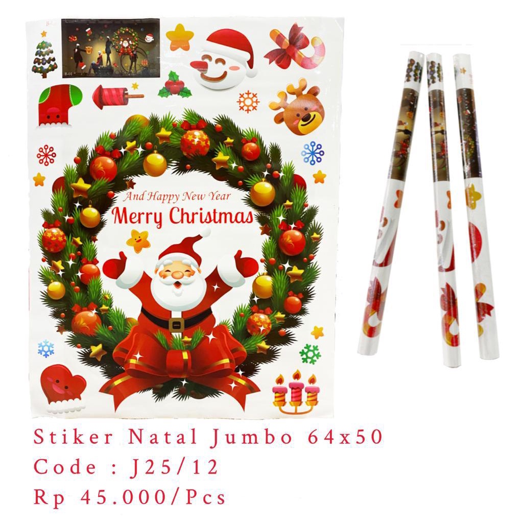 

Kertas Stiker Natal 64x50cm Best Seller - Dekorasi Natal