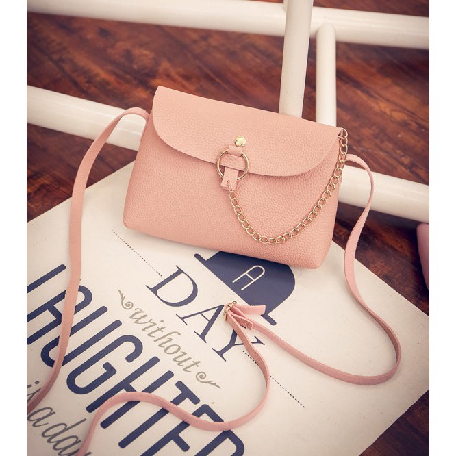 tas selempang rantai Korean retro mini shoulder chain diagonal (2G1)) bta105