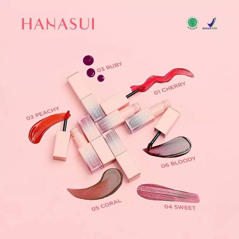 Hanasui Liptint on lips