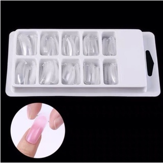 100 PCS Kuku Palsu Dual Form Extension Polygel Fake Nail Natural KU018