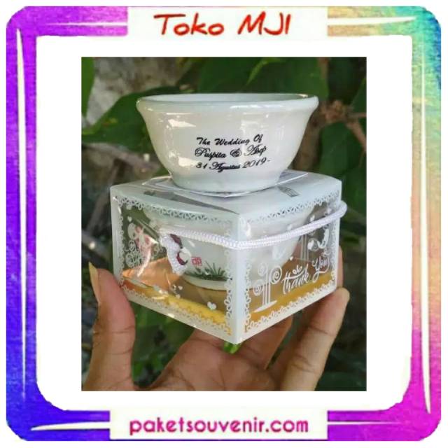 Paket 100 || souvenir mangkok sambal ayam jago