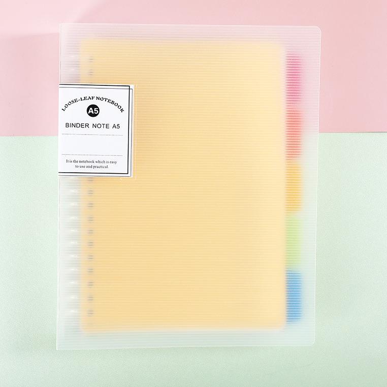 

[PRODUK NPDAU] Binder A5/B5 Cover Berwarna Transparan Plastik Tebal Include Kertas dan Pembatas 70P
