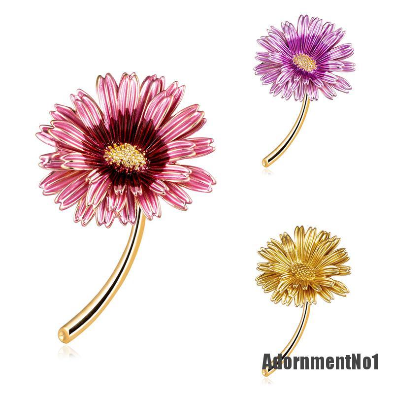 (Adornmentno1) Bros Pin Enamel Desain Bunga Aster Untuk Wanita