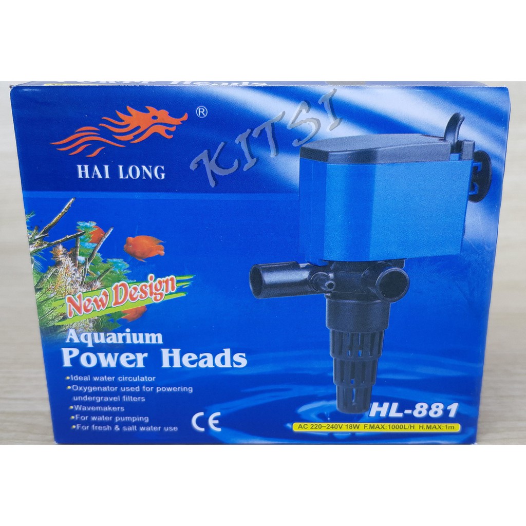 Pompa Celup Power Heads HAILONG HL881 HL 881 Aquarium Aquascape