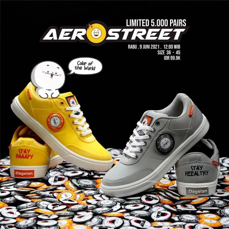 

Aerostreet X Dagelan X Hai.Dudu Ultimated Grey & Illuminating Yellow
