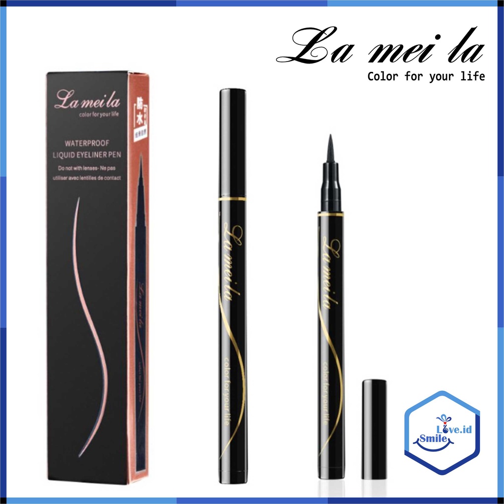 Lameila Liquid Eyeliner Pen Black - Long Lasting - Waterproof Eye Liner Warna Hitam L28