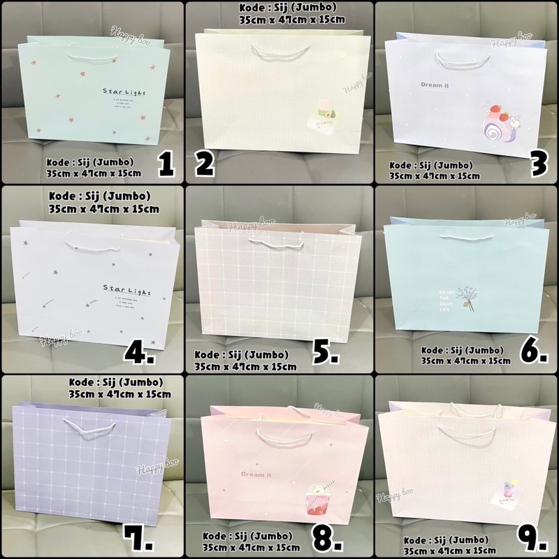 bag paper bag gift bag jumbo goodie bag tas kado tas kertas super jumbo xl tas hampers sij 35x47x15cm