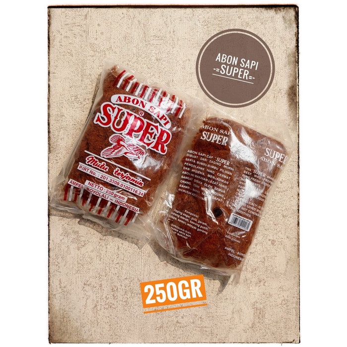 

ABON- ABON SAPI SUPER BOYOLALI ORIGINAL 250GR -MAKANAN-KERING.