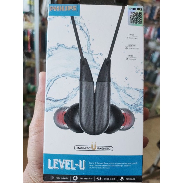 ORIGINAL 100% (GRADE A) PHILIPS AT-145 LEVEL U handsfree headset earphone magnetic dengan kualitas hf