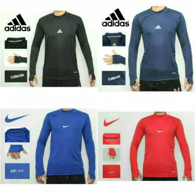 [COD] Baselayer Manset | Manset Baju Olahraga Unisex | Lapis Dalaman Baju Sport | Manset Lengan Panjang Fit