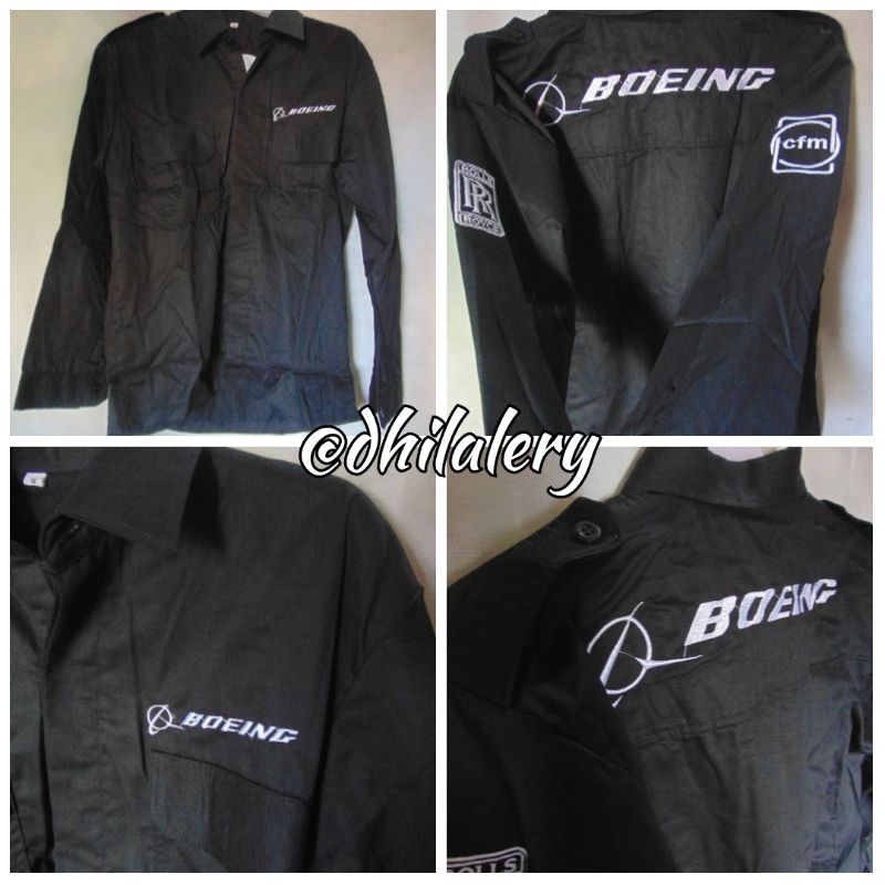 KEMEJA KERJA LENGAN PANJANG BOEING, AIRBUS