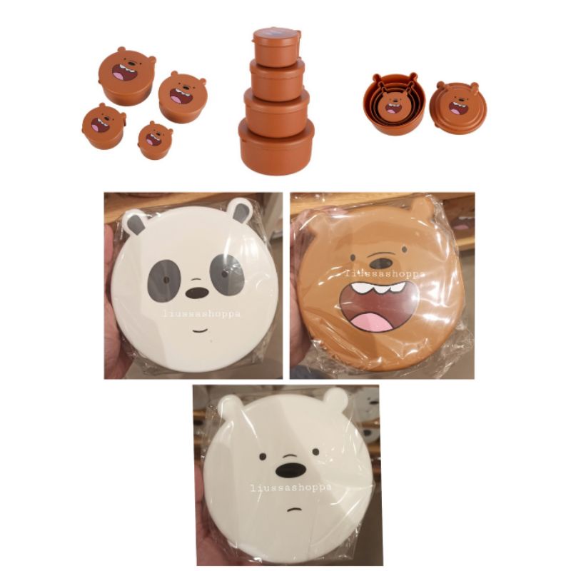 Jual Tempat Makan Miniso We Bare Bears Food Container Shopee Indonesia