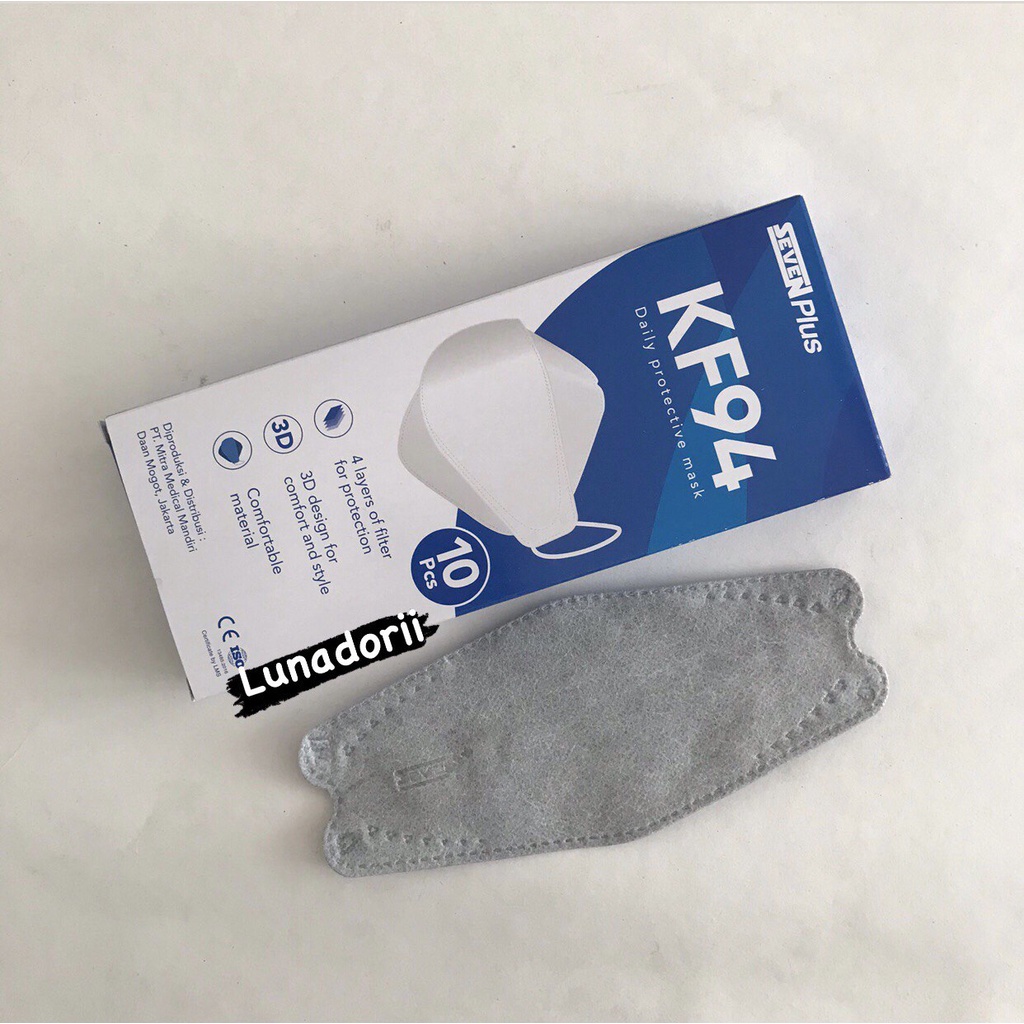 Masker KF94 SEVEN PLUS / Masker KF94 4ply isi 10pcs