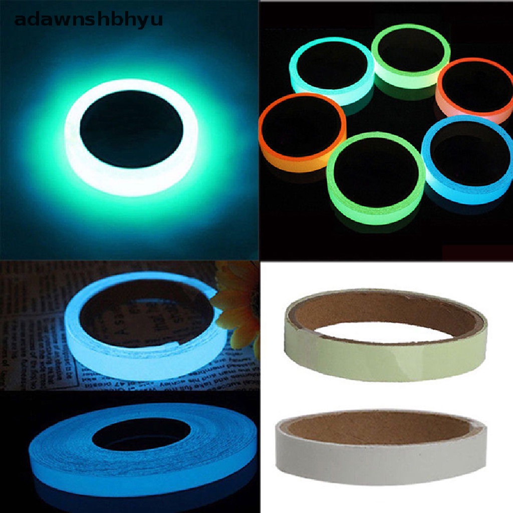 Adawnshbhyu Luminous Tape Tahan Air Perekat Diri Glow In The Dark Safety Panggung Dekorasi Rumah