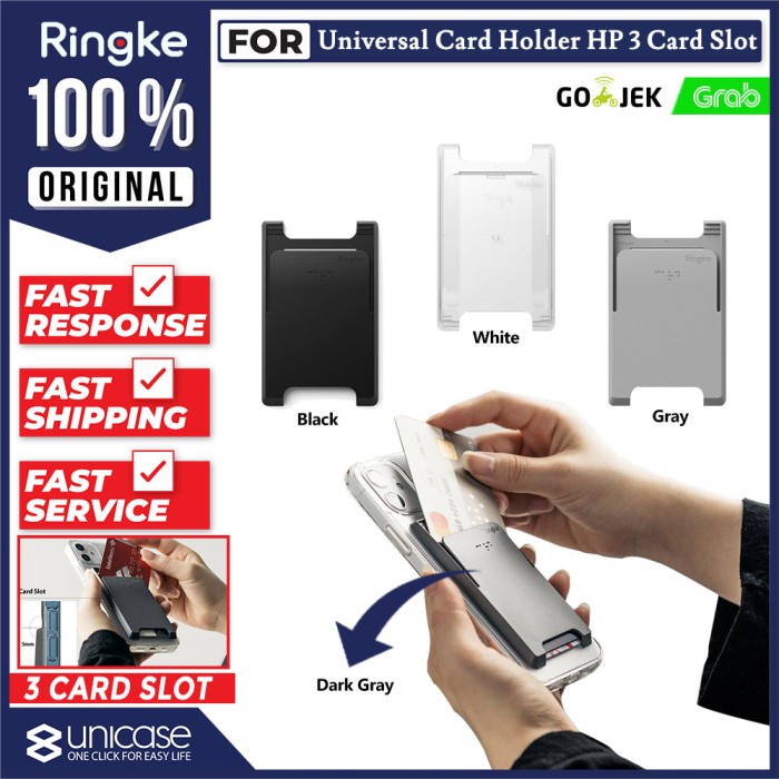 Id Card - Card Holder Hp Ringke 3 Card Slot Dompet Kartu Holder Handphone