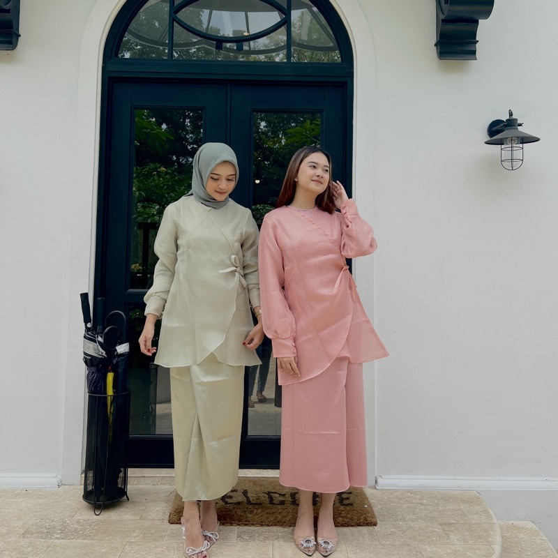 Ayumi outer organza / organza satu set / organza premium / one set wanita