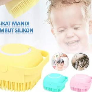 Sikat Mandi Silikon 80ml Bisa Diisi Ulang Buth Brush / Sikat Sabun Gosok Badan