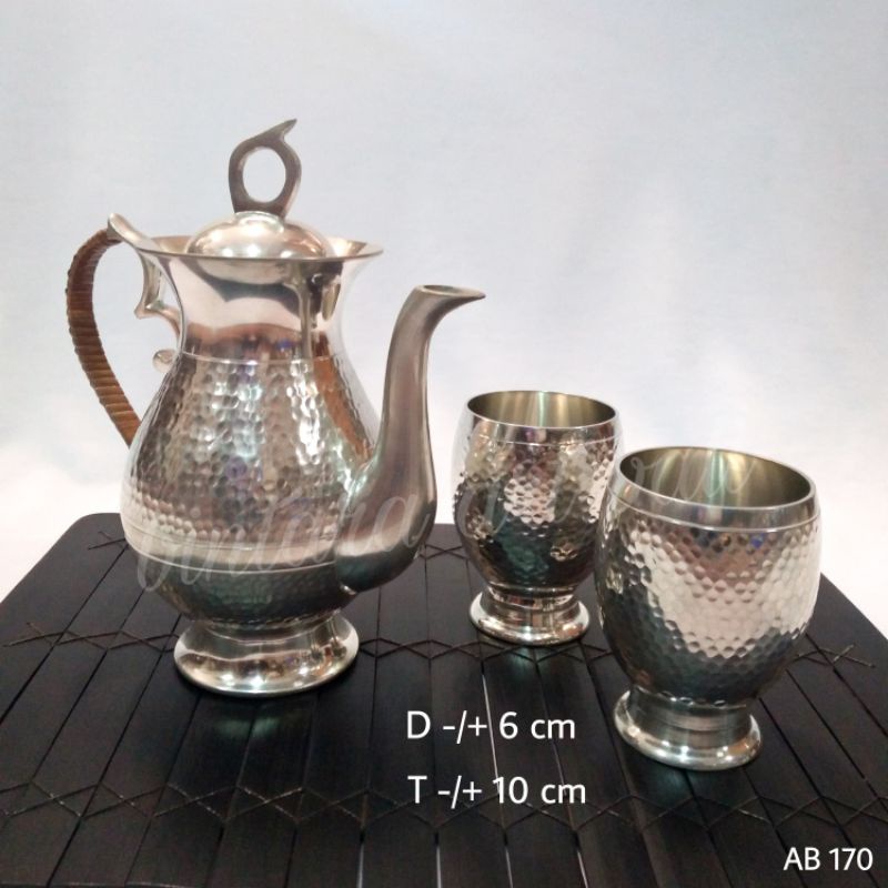 gelas timah gelas minum gelas antik koleksi gelas cantik souvenir antik handmade