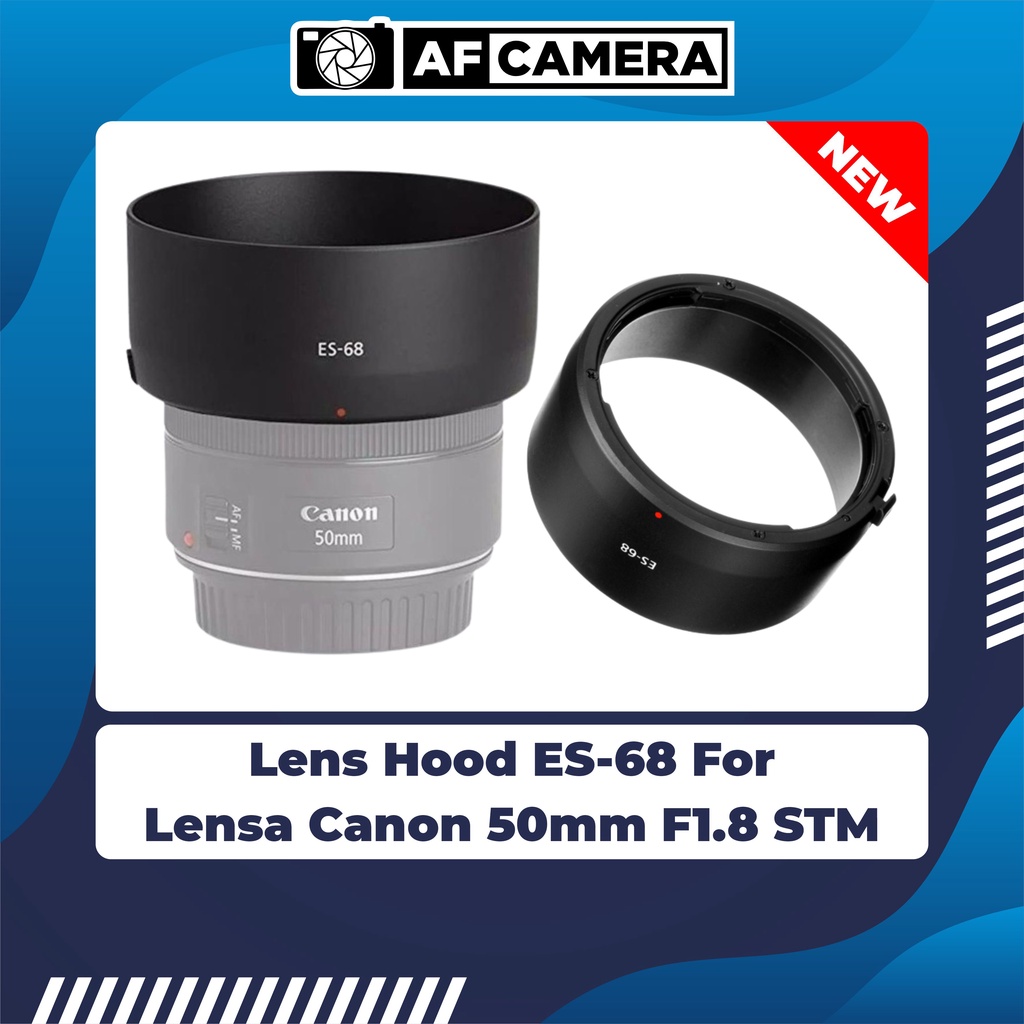 Lens Hood ES-68 Tudung ES68 For Canon Fix 50mm F1.8 STM