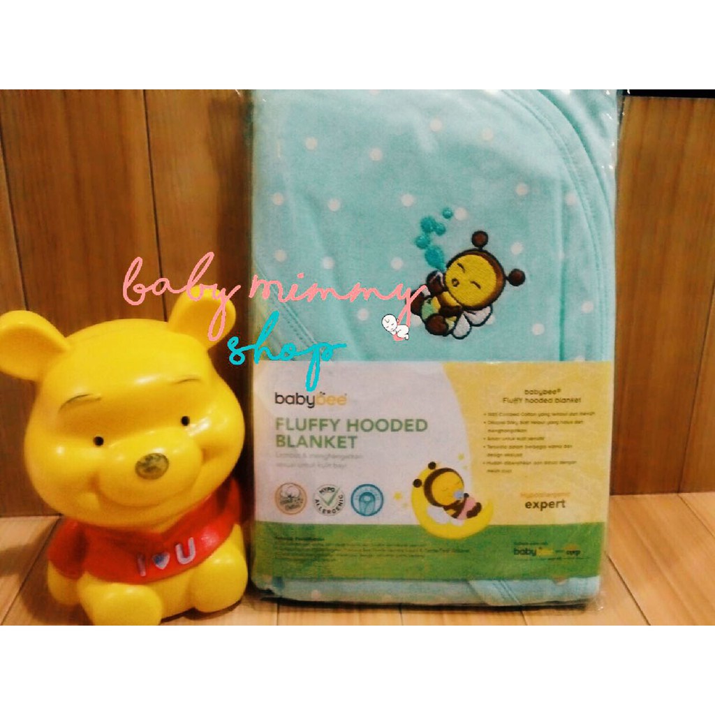 Fluffy Hooded Baby Bee Blanket Hypoallergenic Expert Shopee Indonesia