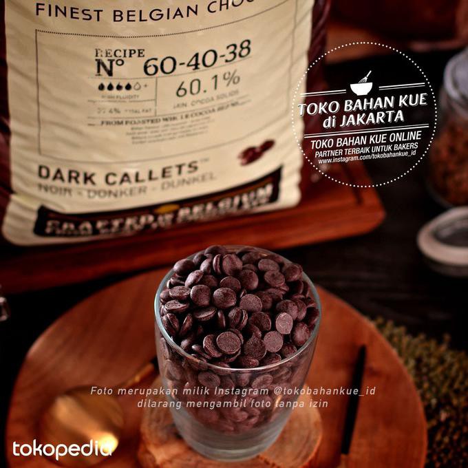 

Callebaut 60% Dark Chocolate Couverture 500gr Coklat Baking Coin Pahit