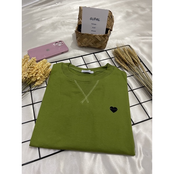 •NEVADA• Sweater Cewe // Sweater Polos // Nevada Cut Label-Hijau Olive