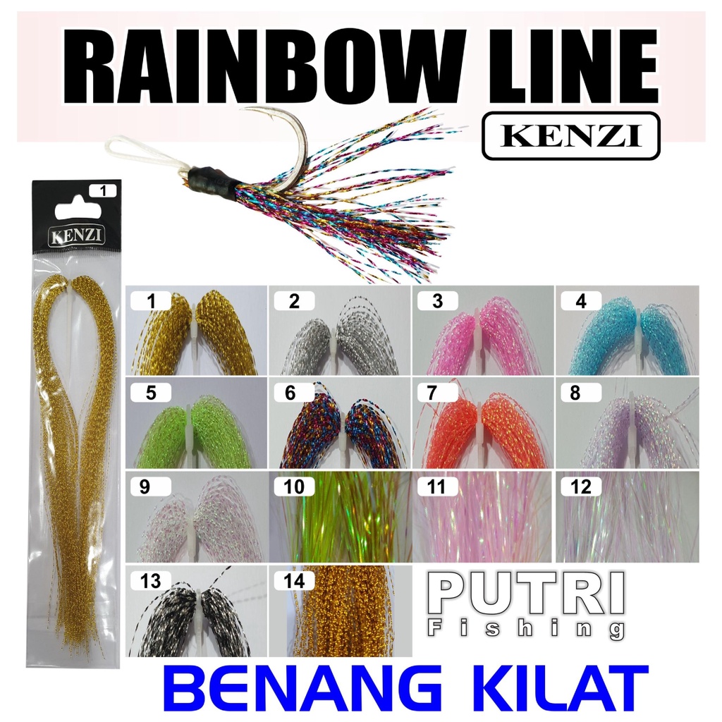 KENZI RAINBOW LINE BULU MUTIARA BENANG KILAT