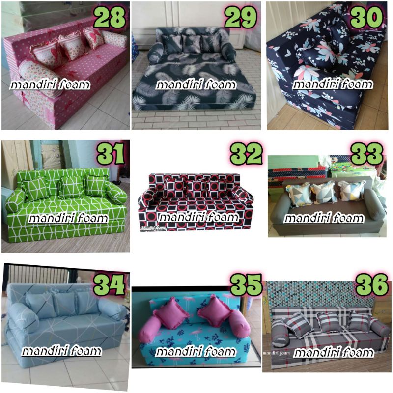 Sarung SofaBed Inoac Bahan Nikita dan Star tebal 20cm Cover Sofa bed Sarung Sofa