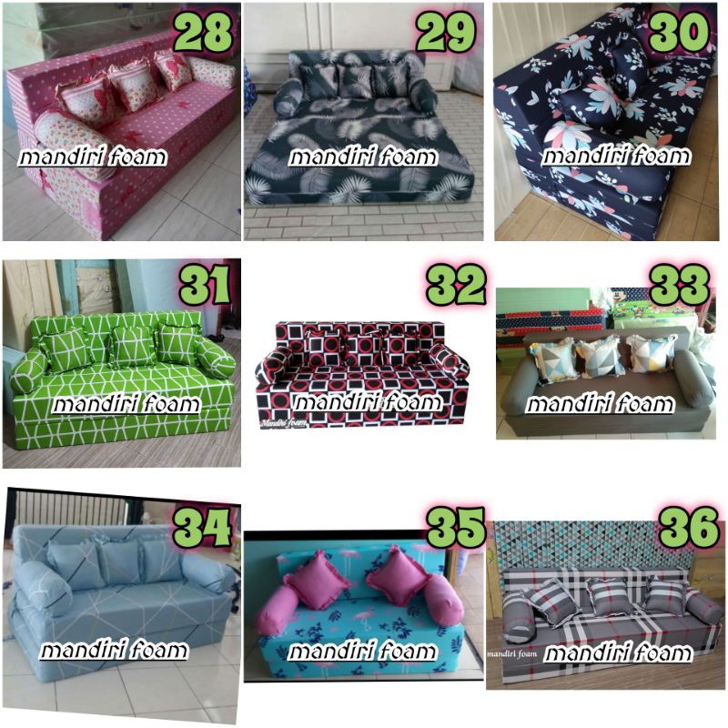 Sarung Cover SofaBed Inoac Bahan Nikita dan Star tebal 20 dan 15 cm