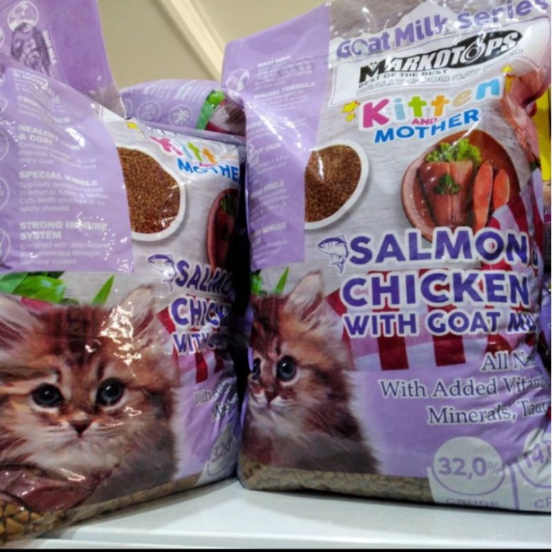 Markotops Kitten and Mother Salmon Chicken 1kg Makanan Kucing