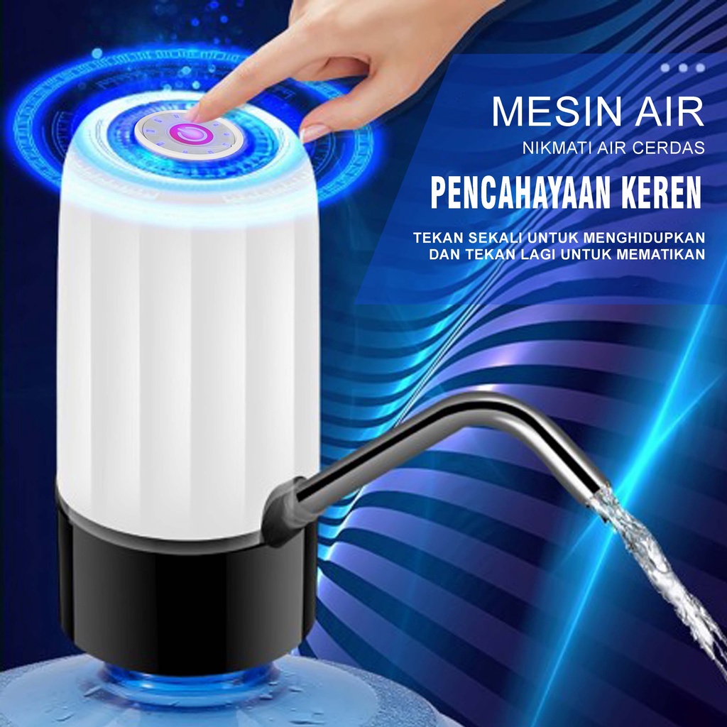 pompa air galon water dispenser / pump air minum mini canggih recharger elegan termurah hitam putih