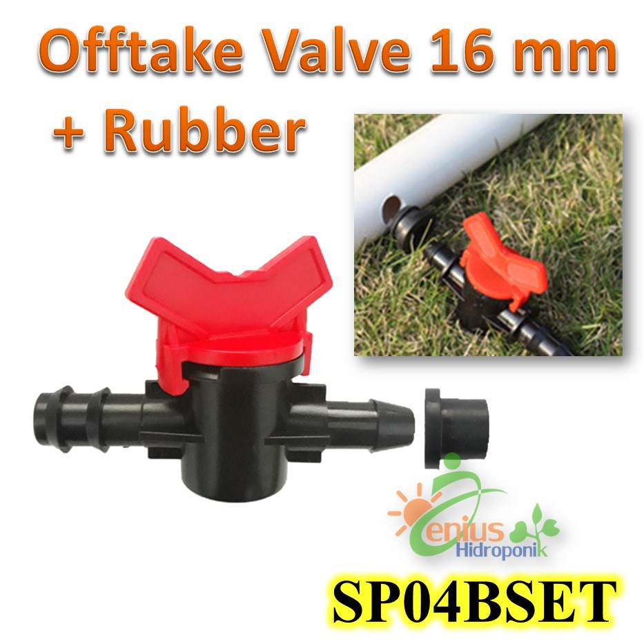 Valve Offtake 16 mm + Grommet / Valve Overflow / PVC Overflow