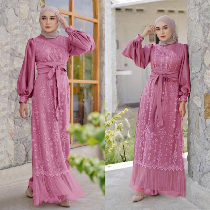 MAXI RONA /GAMIS TILLE MUTIARA /GAMIS KONDANGAN /GAMIS UNDANGAN