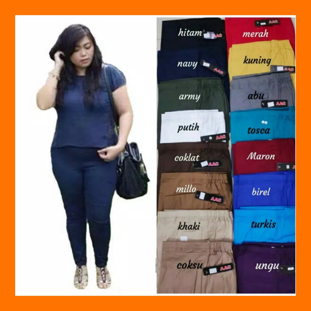  Celana  Katun  Wanita  JUMBO  Celana  Panjang  Wanita  BIG SIZE 