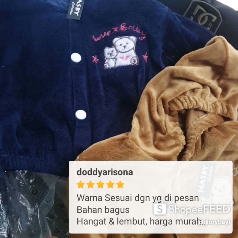 Jaket Bayi Bulu Halus | Mantel Bayi Bludru