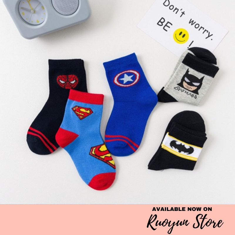 RYX - Strong Hero Kaos Kaki Bundle Anak Laki-Laki Fashion Casual Berisi 5 Pasang - Ori Import