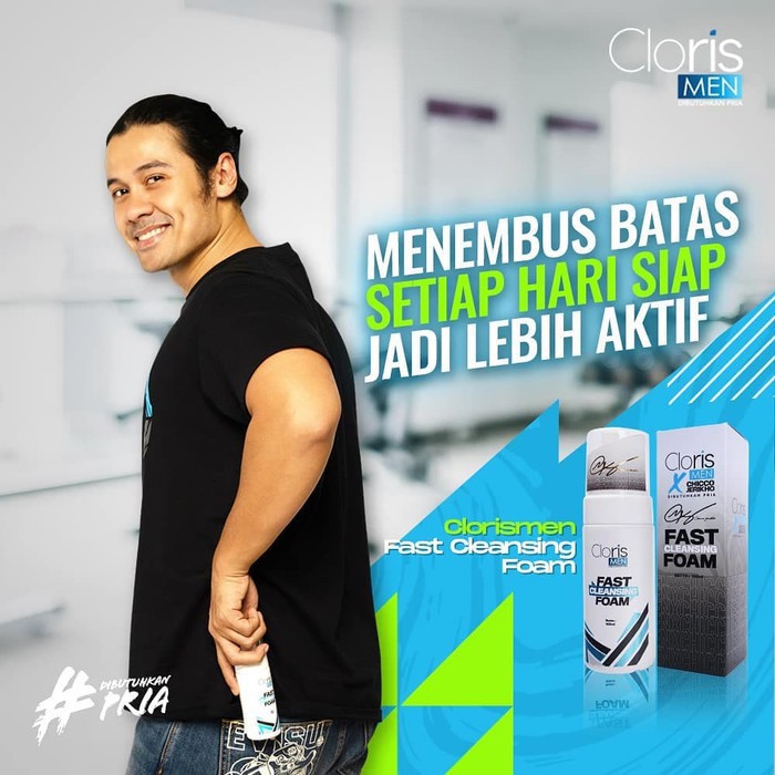 Sabun Pencerah Pemutih Wajah Pria Clorismen Fast Cleansing Foam Sabun Muka Pria Cloris Men C4