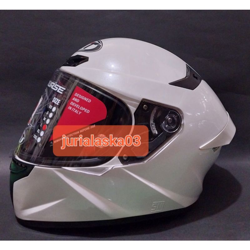 HELM KYT TTC POLOS PUTIH  | KYT TT COURSE  | FULL FACE TERLARIS