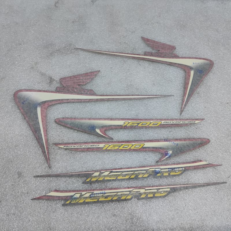 Stiker Stripping striping decal graphic Honda Megapro Mega Pro primus 160 2006 2007 merah Ori origin
