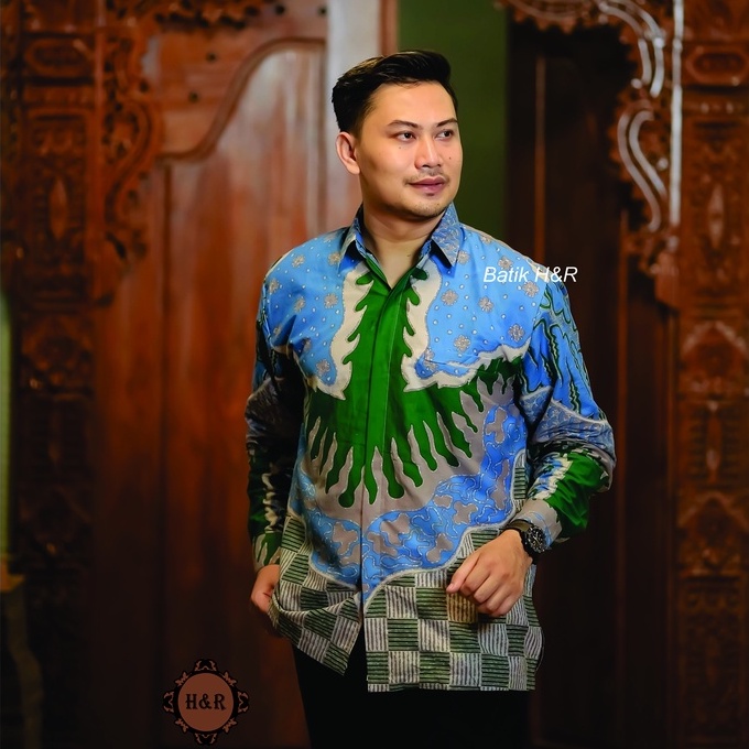 Baju Batik Pria Lengan Panjang Kemeja Batik Pria Batik Premium Kemeja Cowok Batik modern Baju Pria