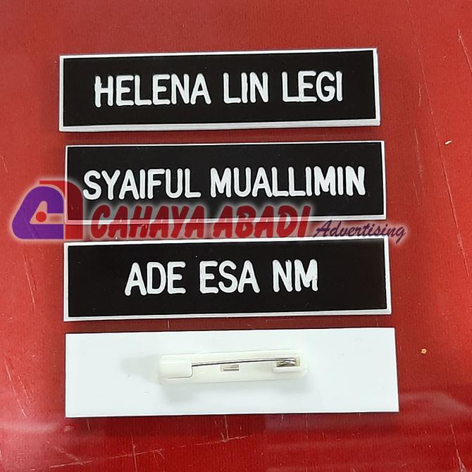

Nama Dada atau Name Tag atau Papan Nama Grafir - PENITI TERPERCAYA