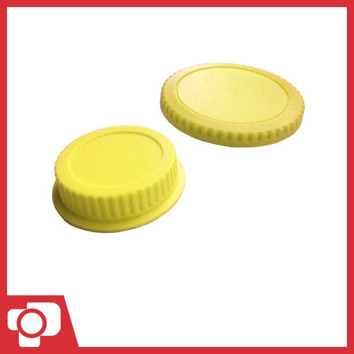 Rear &amp; Body Cap For Canon Light Yellow