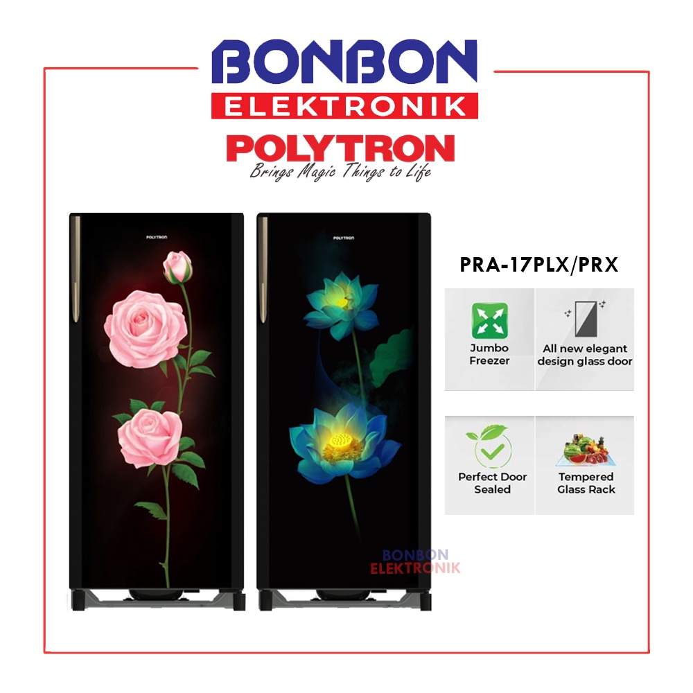 Polytron Kulkas 1 Pintu 170L PRA-17PLX/PRX 170 Liter PRA17PLX PRA17PRX