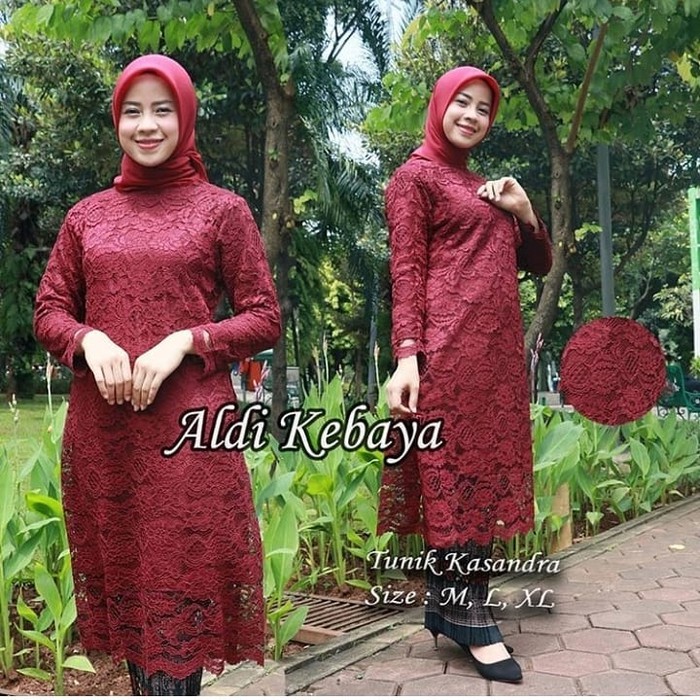 set kebaya brukat kasandra new