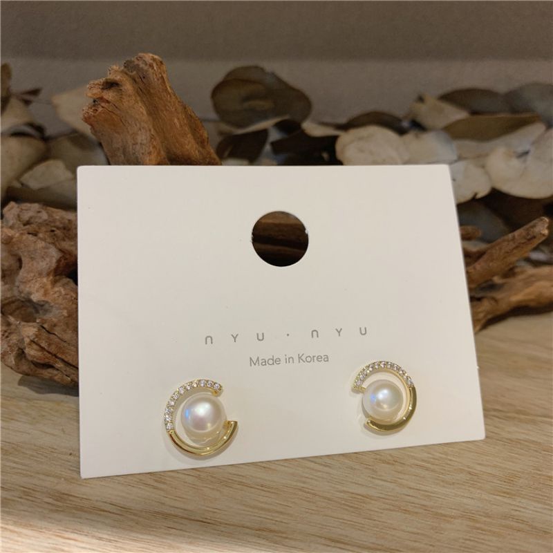 FerenHongXia accesories anting earrings Aksesoris wanita modis gaya Korea berlian imitasi sederhana