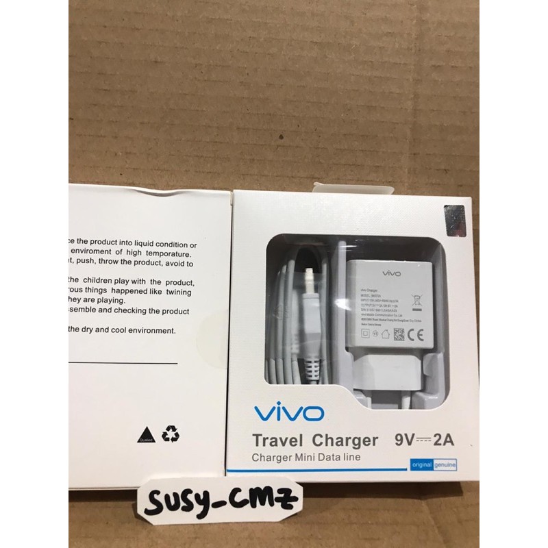 Charger Original 100% Vivo V9 Y17 Y15 Y12 Y91 Y93 Y95 Y35 Y20 V5 V5+ V11 V15 V17 CAS ORI MICRO VIVO