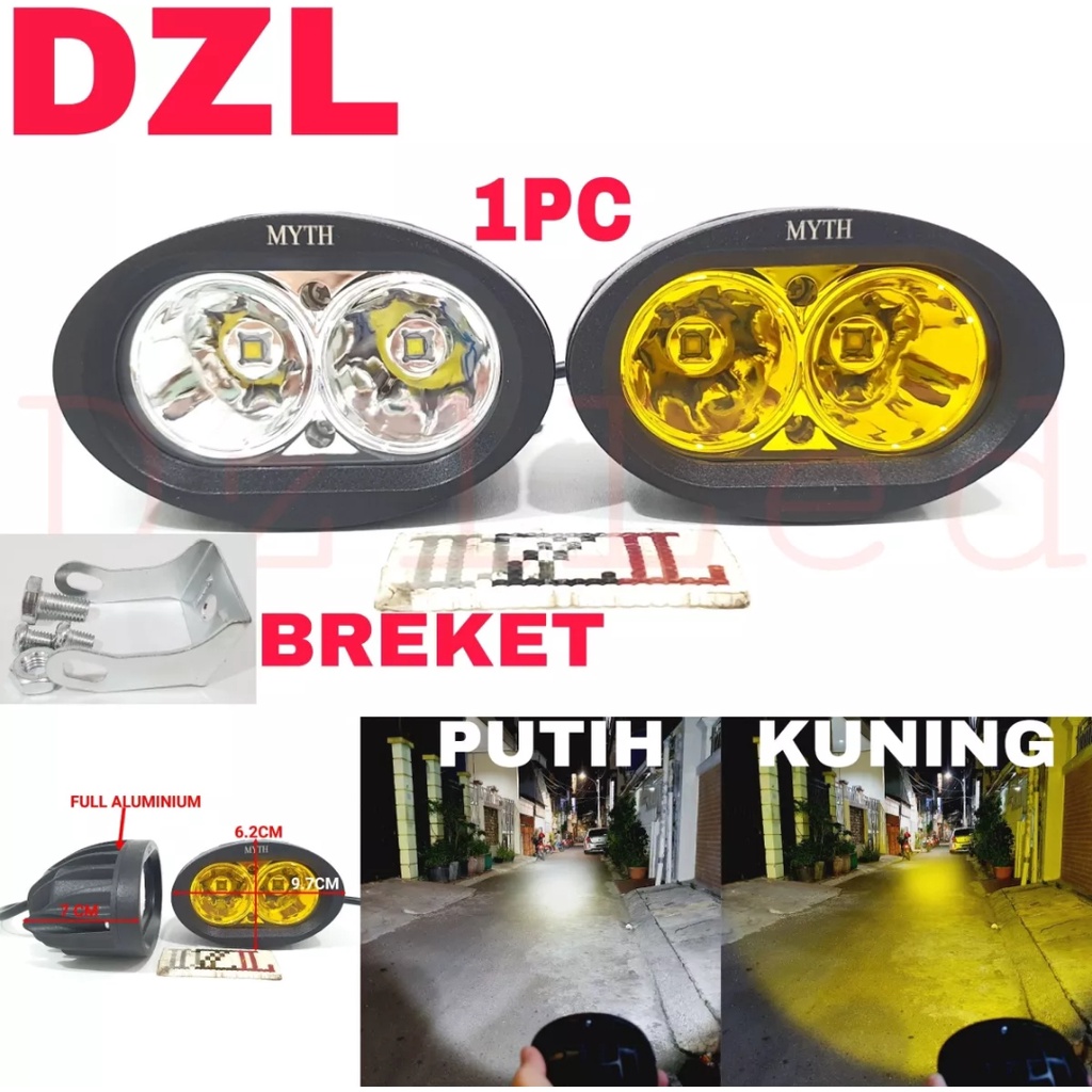 lampu tembak sorot led owl 20 watt 2 mata 2 mode cree work light